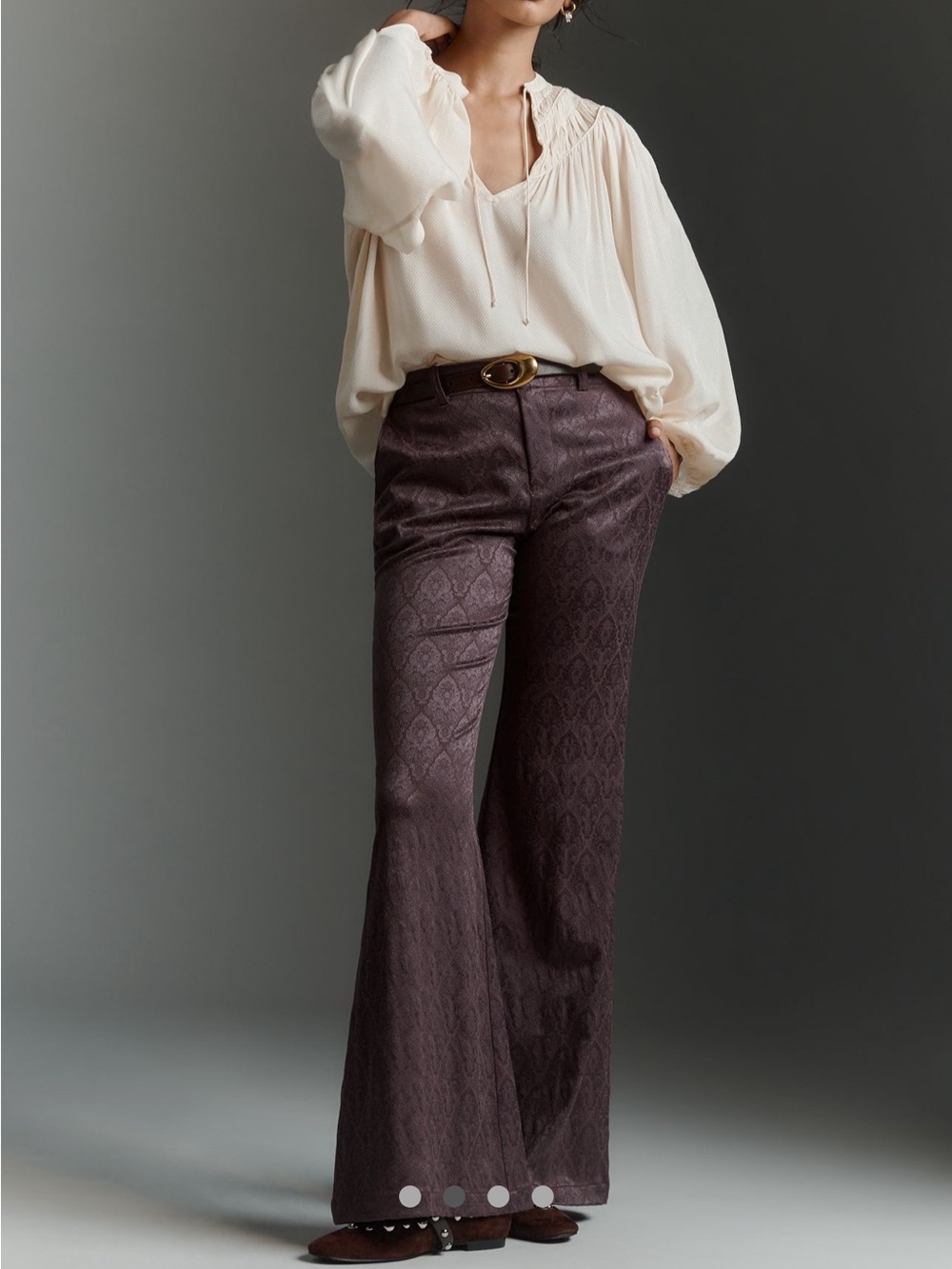 NWT - Whimsical Brocade Flare Pants